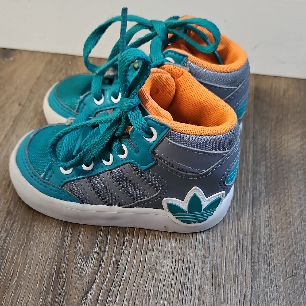 2013 Adidas Ortholite High Tops Shoes Miami Dolphins Sz 5 Preowned condition
